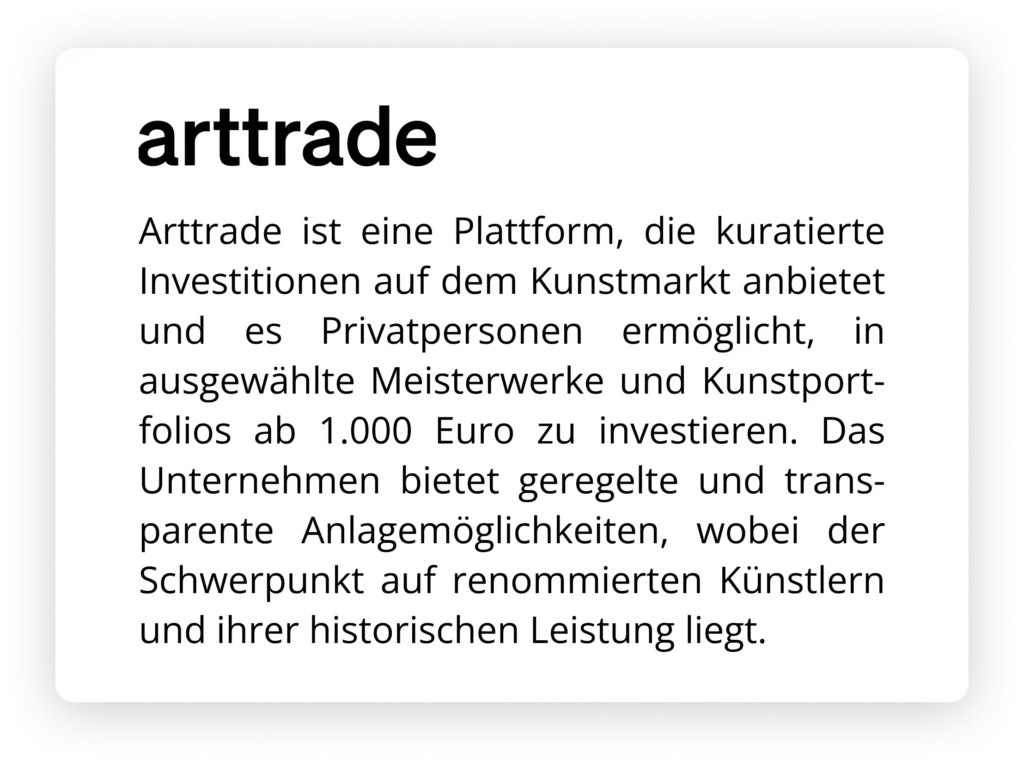 Brief description of Arttrade